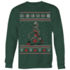 Crewneck Sweatshirt / Dark Green / S Jordan Flu Game Ugly Christmas Sweater