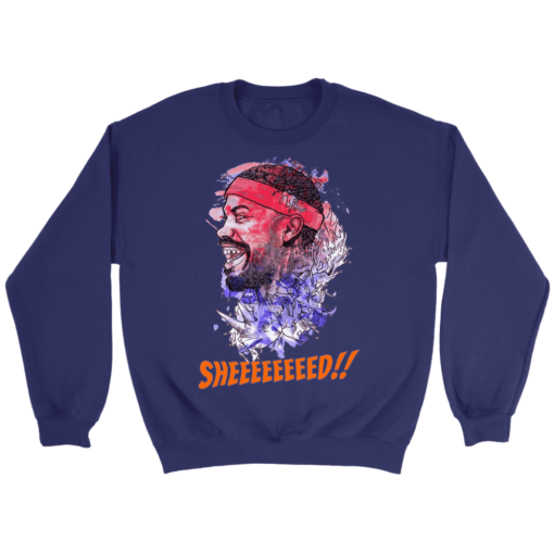 Crewneck Sweatshirt / Purple / S Rasheed Wallace Watercolor Sweatshirt