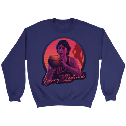 Crewneck Sweatshirt / Purple / S Retro Larry Bird Sweatshirt