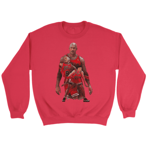 Crewneck Sweatshirt / Red / S Chicago's Big Three Sweatshirt