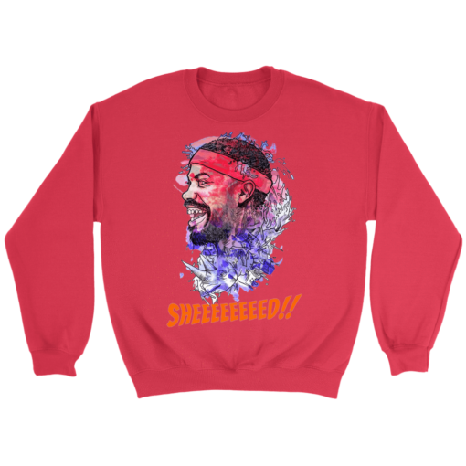 Crewneck Sweatshirt / Red / S Rasheed Wallace Watercolor Sweatshirt