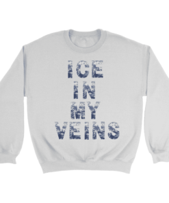 Crewneck Sweatshirt / White / S Blue Camo Ice in my Veins Sweatshirt