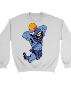 Crewneck Sweatshirt / White / S Dunking Skeletor Sweatshirt