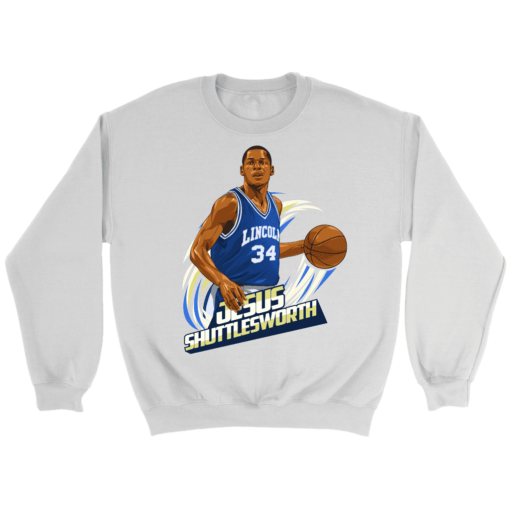 Crewneck Sweatshirt / White / S Jesus Shuttlesworth Sweatshirt