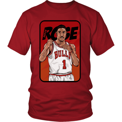 District Unisex Shirt / Red / S Derrick Rose Bulls Shirt