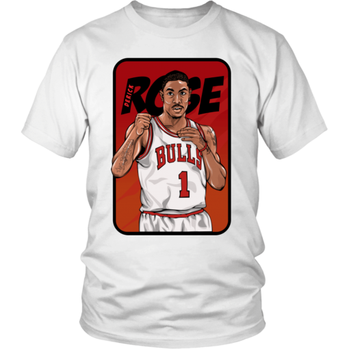 District Unisex Shirt / White / S Derrick Rose Bulls Shirt