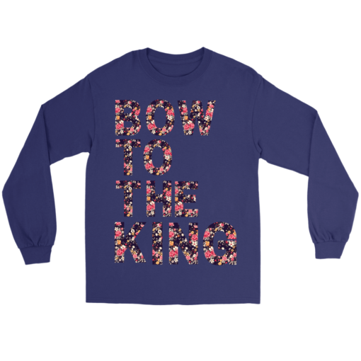 Gildan Long Sleeve Tee / Purple / S Bow to the King Long Sleeve