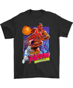 Gildan Mens T-Shirt / Black / S Pippen 90's Cartoon Shirt