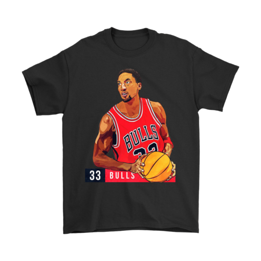 Gildan Mens T-Shirt / Black / S Retro Scottie Pippen Shirt