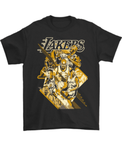 Gildan Mens T-Shirt / Black / S The Lakers Mt.Rushmore Shirt