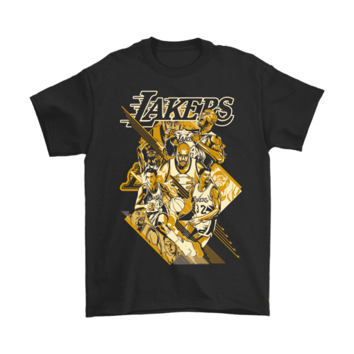 Gildan Mens T-Shirt / Black / S The Lakers Mt.Rushmore Shirt