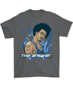 Gildan Mens T-Shirt / Charcoal / S Allen "The Answer" Iverson Shirt