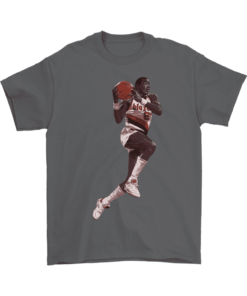 Gildan Mens T-Shirt / Charcoal / S Clyde Drexler Shirt