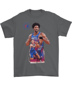 Gildan Mens T-Shirt / Charcoal / S The 76ers Squad Shirt