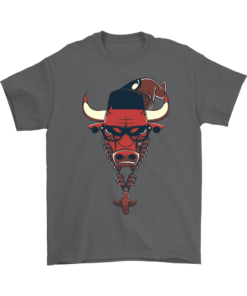 Gildan Mens T-Shirt / Charcoal / S The Hipster Bull Shirt