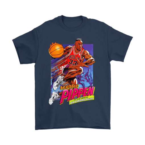 Gildan Mens T-Shirt / Navy / S Pippen 90's Cartoon Shirt