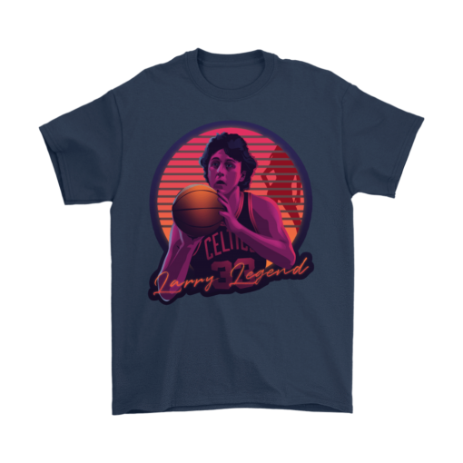 Gildan Mens T-Shirt / Navy / S Retro Larry Bird Shirt