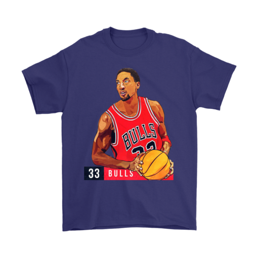 Gildan Mens T-Shirt / Purple / S Retro Scottie Pippen Shirt