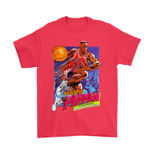 Gildan Mens T-Shirt / Red / S Pippen 90's Cartoon Shirt