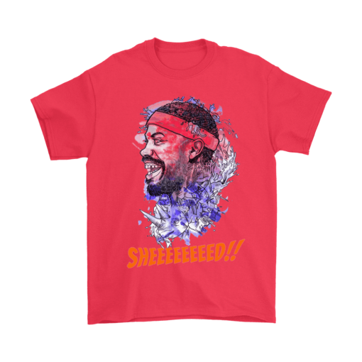 Gildan Mens T-Shirt / Red / S Rasheed Wallace Watercolor Shirt