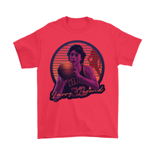 Gildan Mens T-Shirt / Red / S Retro Larry Bird Shirt