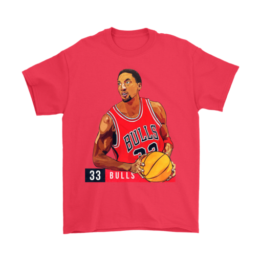 Gildan Mens T-Shirt / Red / S Retro Scottie Pippen Shirt