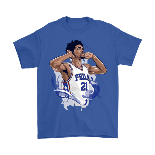 Gildan Mens T-Shirt / Royal Blue / S Joel "The Process" Embiid Shirt