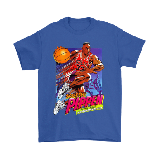 Gildan Mens T-Shirt / Royal Blue / S Pippen 90's Cartoon Shirt