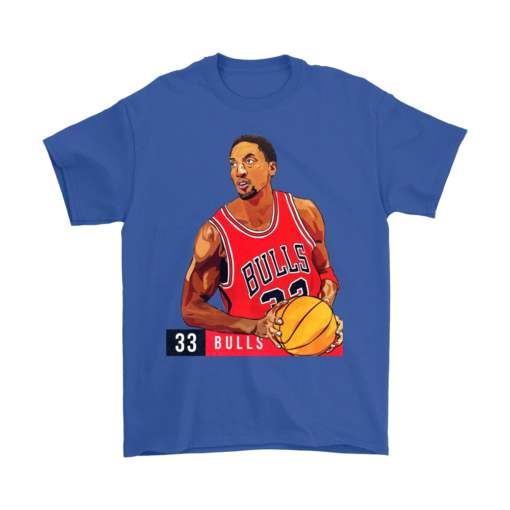 Gildan Mens T-Shirt / Royal Blue / S Retro Scottie Pippen Shirt