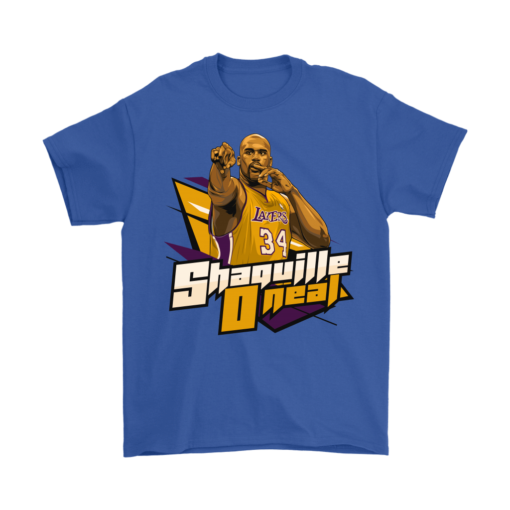 Gildan Mens T-Shirt / Royal Blue / S Shaquille O'neal Shirt