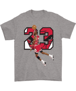 Gildan Mens T-Shirt / Sport Grey / S #23 The GOAT Shirt