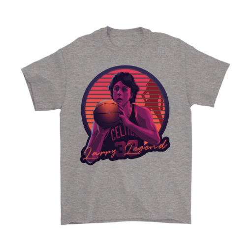 Gildan Mens T-Shirt / Sport Grey / S Retro Larry Bird Shirt