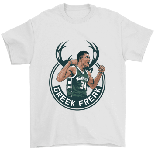 Gildan Mens T-Shirt / White / S Giannis "The Greek Freak" Antetokounmpo Sweatshirt