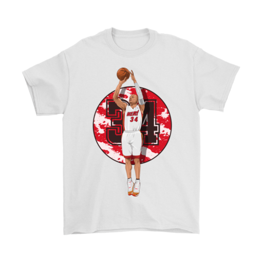 Gildan Mens T-Shirt / White / S Ray Allen Heat Shirt