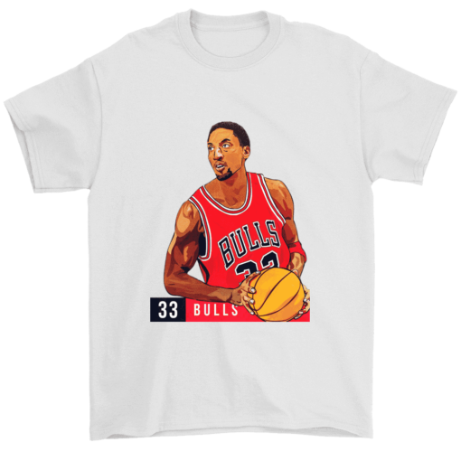 Gildan Mens T-Shirt / White / S Retro Scottie Pippen Shirt