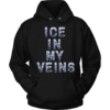 Unisex Hoodie / Black / S Blue Camo Ice in my Veins Hoodies