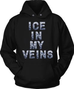 Unisex Hoodie / Black / S Blue Camo Ice in my Veins Hoodies