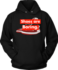 Unisex Hoodie / Black / S Shoes are Boring x Jordan 1 Supreme Style Hoodie