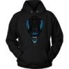 Unisex Hoodie / Black / S The Gamma Blue Alien Hoodie