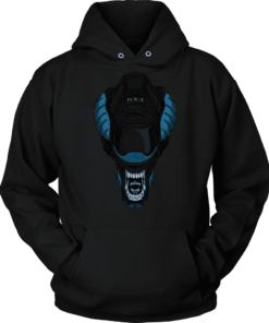 Unisex Hoodie / Black / S The Gamma Blue Alien Hoodie