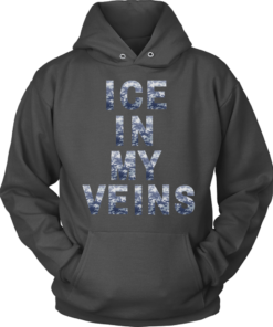 Unisex Hoodie / Charcoal / S Blue Camo Ice in my Veins Hoodies