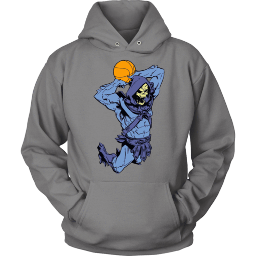 Unisex Hoodie / Grey / S Dunking Skeletor Hoodie