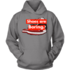 Unisex Hoodie / Grey / S Shoes are Boring x Jordan 1 Supreme Style Hoodie