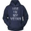 Unisex Hoodie / Navy / S Blue Camo Ice in my Veins Hoodies