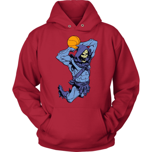 Unisex Hoodie / Red / S Dunking Skeletor Hoodie