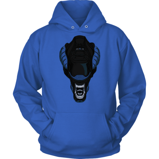 Unisex Hoodie / Royal Blue / S The Gamma Blue Alien Hoodie